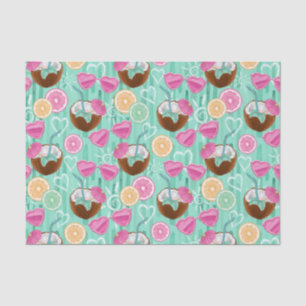 Papel De Seda Patrón de verano de playa