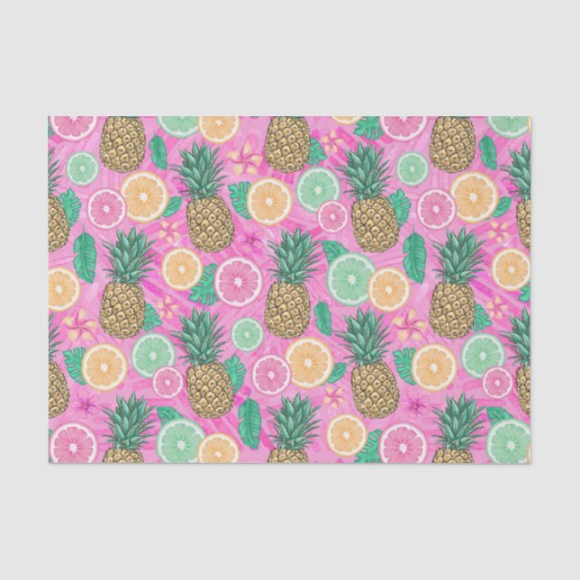 Papel De Seda Patrón de Verano de Playa  (Anverso)