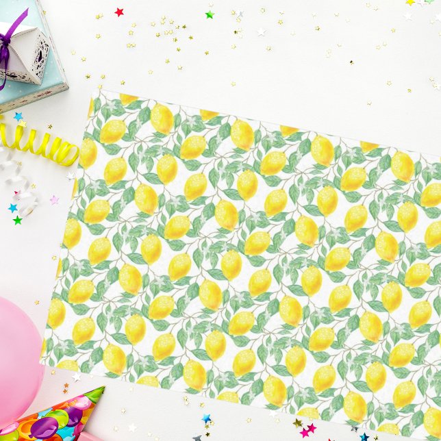 Papel De Seda Patrón de verano verde blanco amarillo (Subido por el creador)