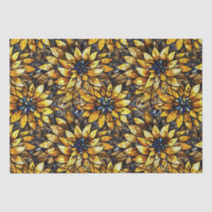 Papel De Seda Patrón de vidrio elegante de girasoles falsos