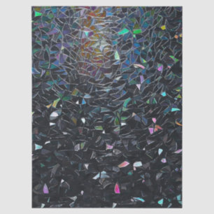 Papel De Seda Patrón de vidrio teñido abstracto iridiscente
