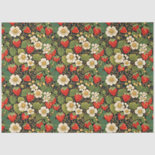 Papel De Seda Patrón de vino de fresa