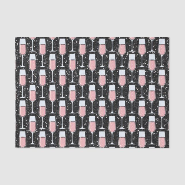 Papel De Seda Patrón de Vino Rosado (Anverso)