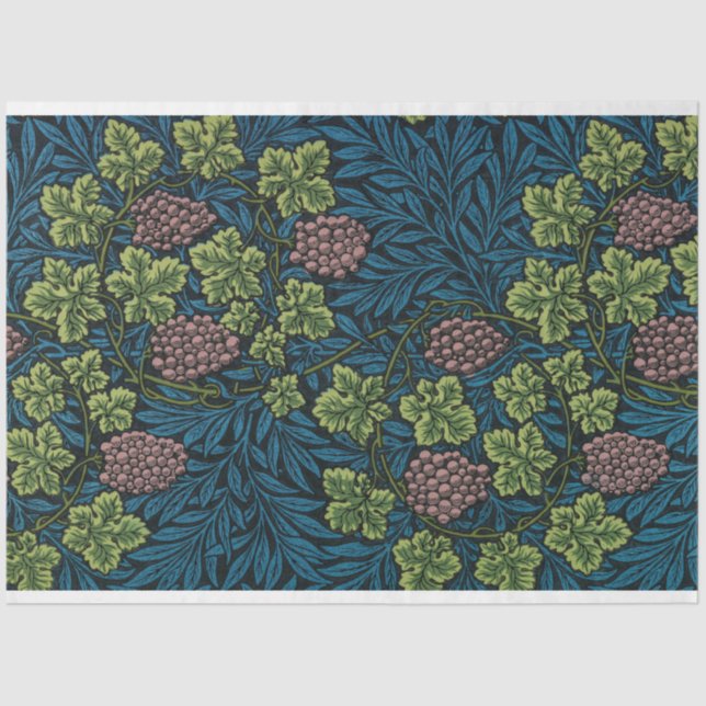 Papel De Seda Patrón de vino, William Morris (Anverso)