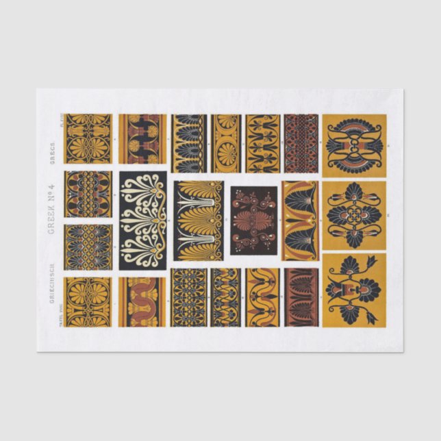 Papel De Seda Patrón de vintage para desacoplamiento (Anverso)