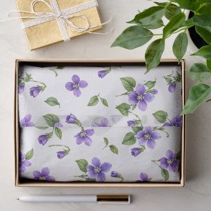 Papel De Seda Patrón de Violetas Purpúreas