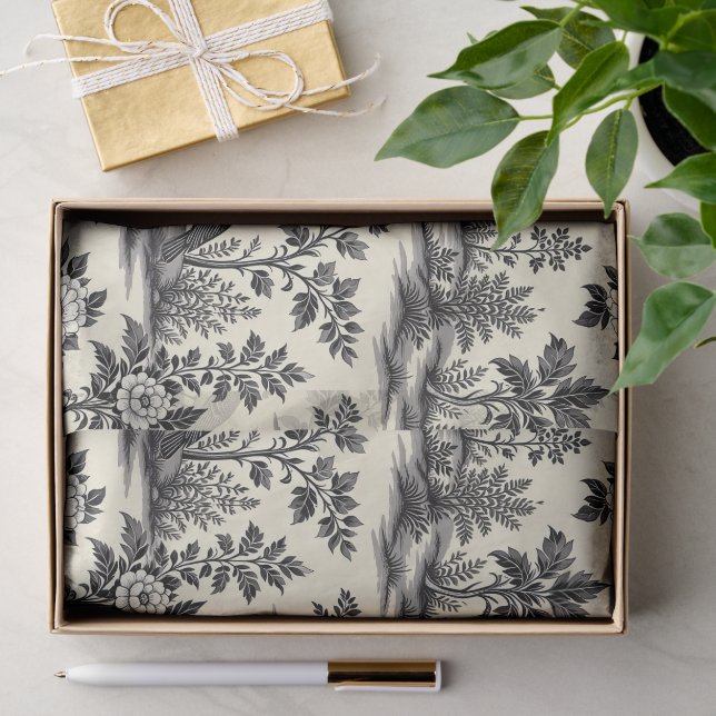 Papel De Seda Patrón decorativo de toile francesa (Regalo )
