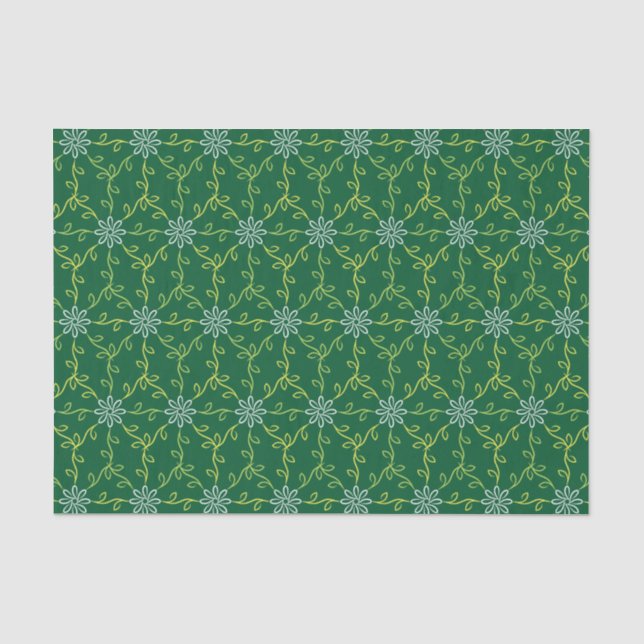 Papel De Seda Patrón defloral sin soldadura (Anverso)