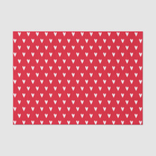 Papel De Seda Patrón del corazón blanco Rojo romántico