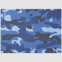 Papel De Seda Patrón del Ejército Camuflaje Azul Camo