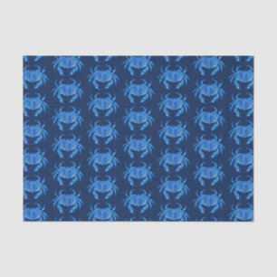 Papel De Seda Patrón del océano marino del Cangrejo Azul