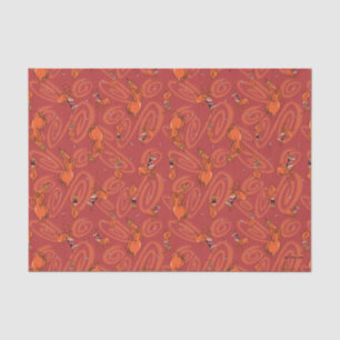 Papel De Seda Patrón del tipo rojo de vaca y pollo
