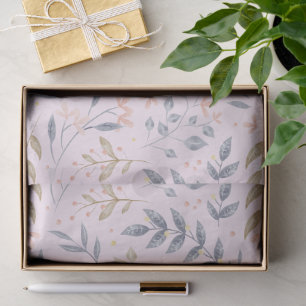 Papel De Seda Patrón delicado de hojas botánicas