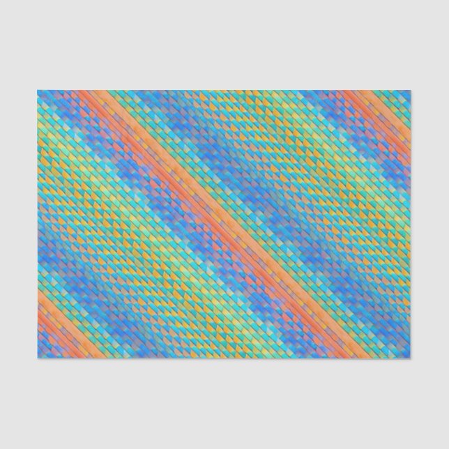 Papel De Seda Patrón digital colorido y abstracto (Anverso)