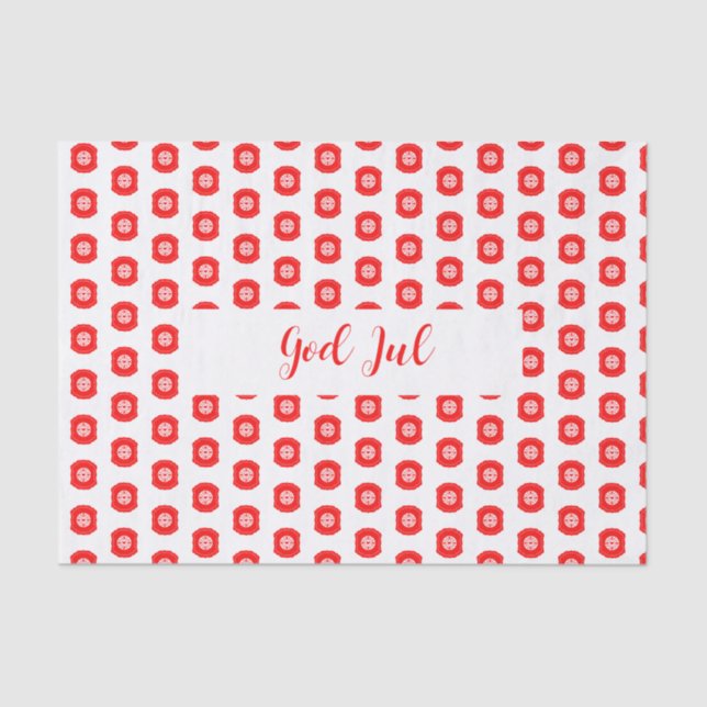 Papel De Seda Patrón Dios Jul Feliz Regalo de Navidad (Anverso)
