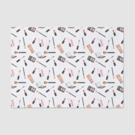 Papel De Seda Patrón disperso de elementos de cosméticos persona