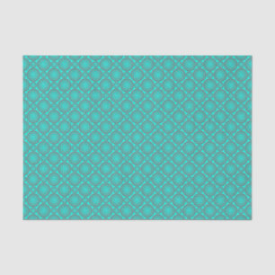 Papel De Seda Patrón Divertido Aqua Gris Círculos Arte Geométric