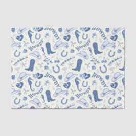 Papel De Seda Patrón divertido de vaquera costera