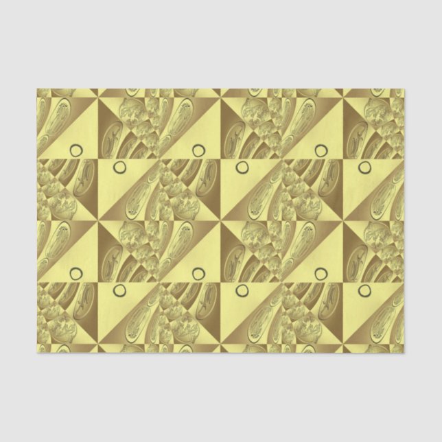 Papel De Seda Patrón dorado (Anverso)