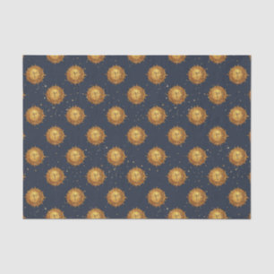 Papel De Seda Patrón Dorado del Sol Celestial (1)