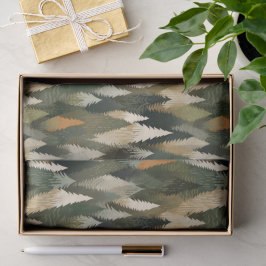 Papel De Seda Patrón elegante de árbol de pino | Bosque ruso