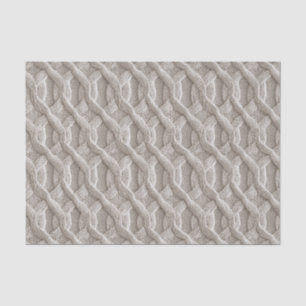 Papel De Seda Patrón elegante de cable beige