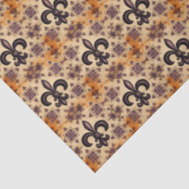 Papel De Seda Patrón elegante de color negro y Naranja