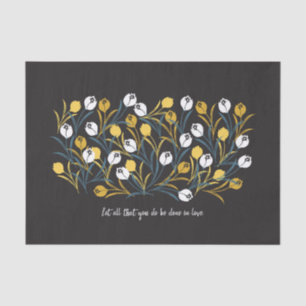 Papel De Seda Patrón elegante de flor tulipán