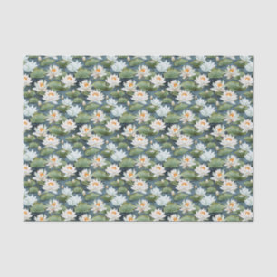 Papel De Seda Patrón elegante de flores de Lotus