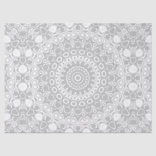 Papel De Seda Patrón elegante de Mandala plateado