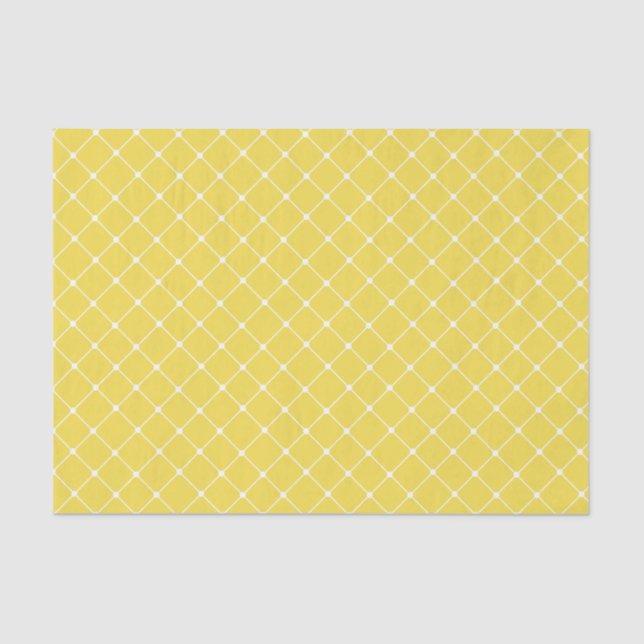 Papel De Seda Patrón elegante de mosaico | Amarillo (Anverso)