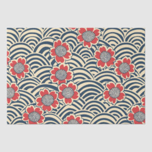 Papel De Seda Patrón elegante sin foco de flores de cerezo (8)