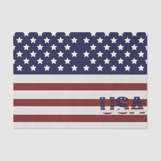 Papel De Seda Patrón estadounidense de bandera de Estados Unidos (Anverso)