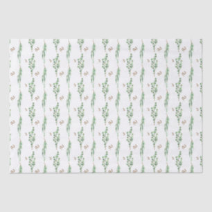 Papel De Seda Patrón Eucalyptus de color de agua