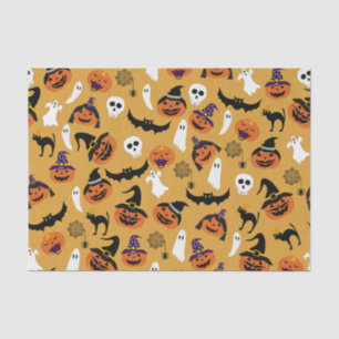 Papel De Seda Patrón familiar de Jack o Lantern Halloween