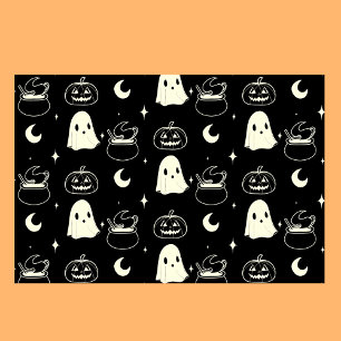 Papel De Seda Patrón fantasma de boo de Halloween