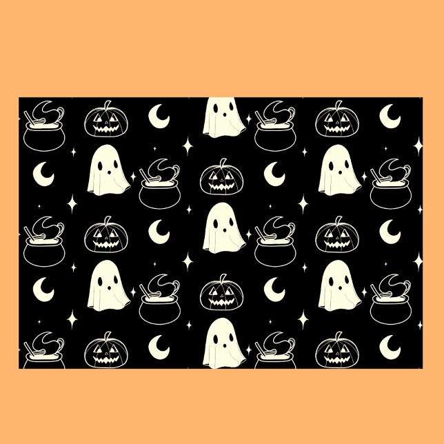 Papel De Seda Patrón fantasma de boo de Halloween (Subido por el creador)