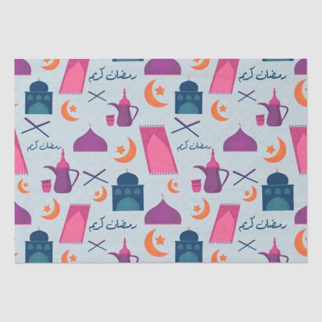 Papel De Seda Patrón feliz de Ramadán (Anverso)