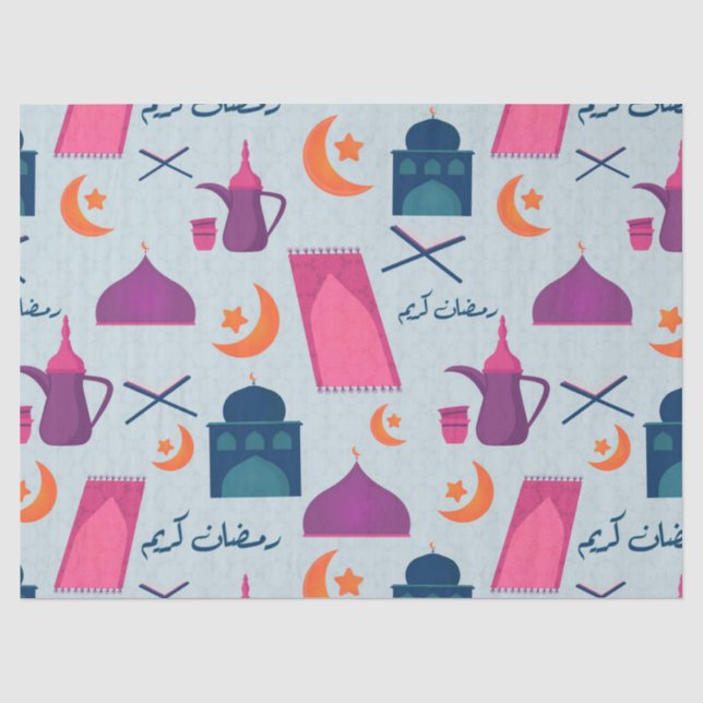 Papel De Seda Patrón feliz de Ramadán (Anverso)