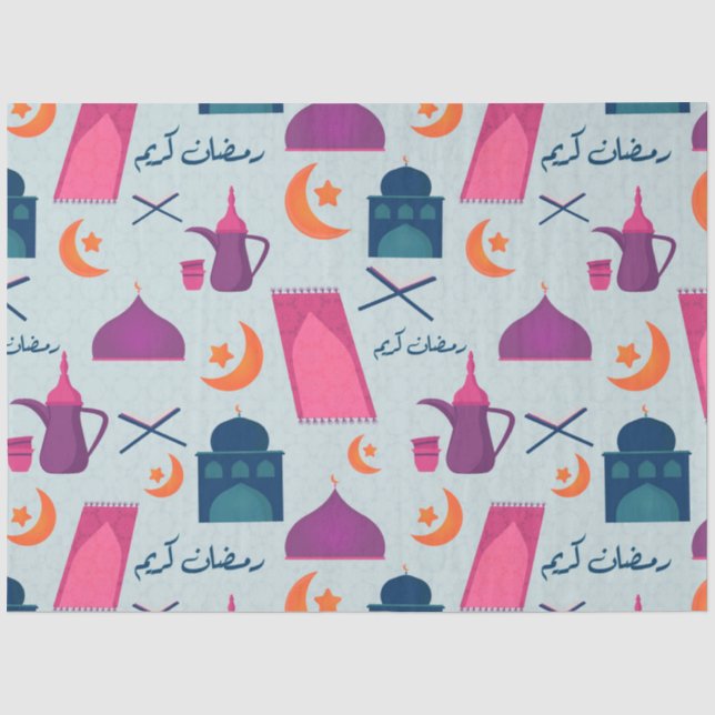 Papel De Seda Patrón feliz de Ramadán (Anverso)