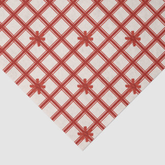 Papel De Seda Patrón festivo de lazos rojos