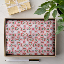 Papel De Seda Patrón festivo de Navidad