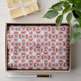 Papel De Seda Patrón festivo de Navidad