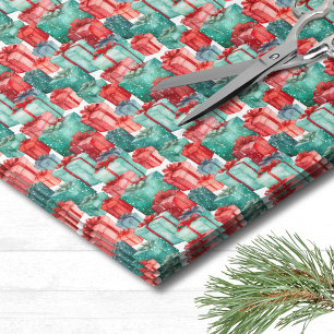 Papel De Seda Patrón festivo Navidad