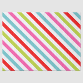 Papel De Seda Patrón Festivo - Rayas Retro de Vacaciones