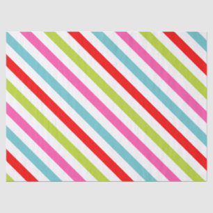 Papel De Seda Patrón Festivo - Rayas Retro de Vacaciones