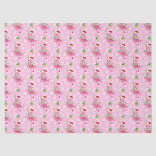 Papel De Seda Patrón Flamingo Rosa navidad