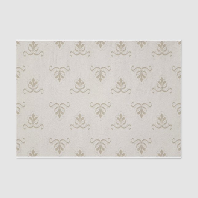 Papel De Seda Patrón Fleur de Lis Desnudamiento francés Giftwrap (Anverso)