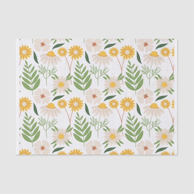 Papel De Seda Patrón floral (Anverso)