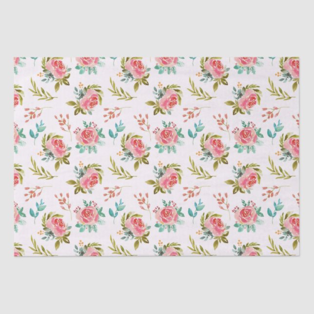 Papel De Seda Patrón floral (Anverso)
